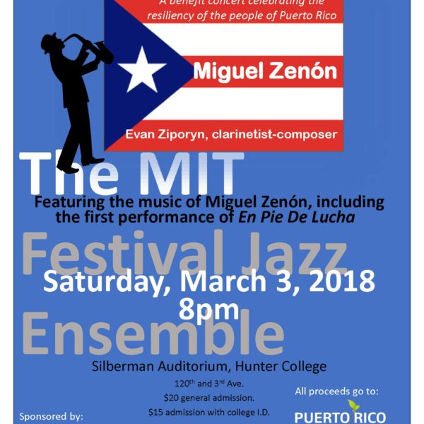 Benefit Jazz Ensemble concert flyer